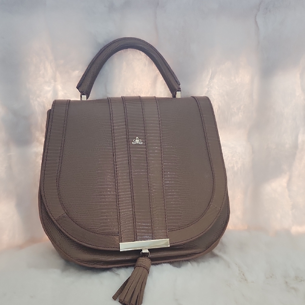 DeMellier Beige Shoulder Bag with Tassel